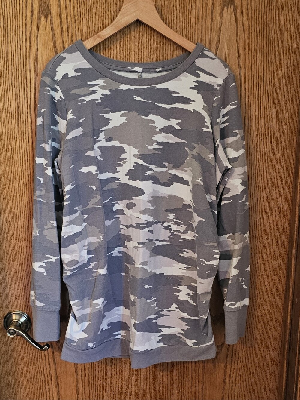 Isabel Maternity by Ingrid & Isabel Gray Camouflage Maternity Pullover